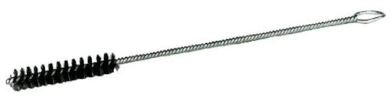Weiler 21246 0.003" Wire Size, 1/8" Diameter, 6" Length, Steel Bristles, Single Stem Single Spiral Hand Tube Brush with Eye Handle, Made in the USA Pack of 10