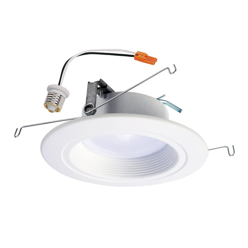 HALO RL 5/6 inch LED Recessed Lighting Integrated Ceiling Light Retrofit Trim at 3000K Soft White RL560WH9930R High Lumen 5 inch and 6 inch (Pack of 1)