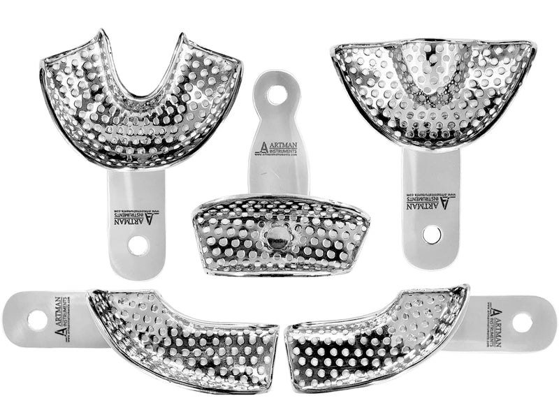 Partial Dental Impression Trays Set of 5 ARTMAN Brand