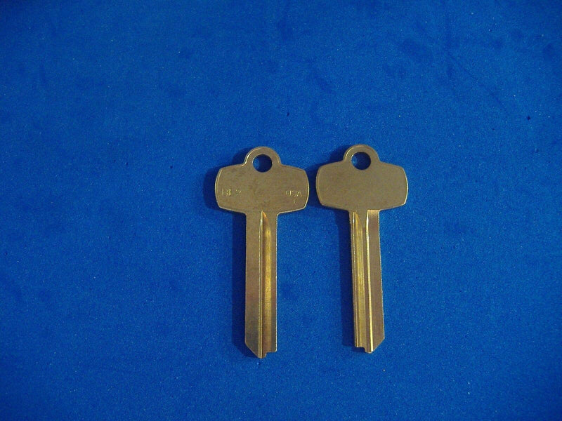 Ten Locksmith BE2 Key Blanks FITS Best Solid Brass Made in USA FITS A Keyway