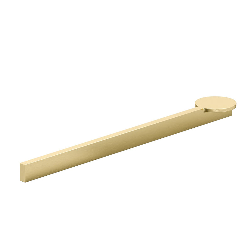 Richelieu Hardware 7979256165 Key Collection 10 1/8-inch (256 mm) Center-to-Center Brushed Gold Modern Cabinet and Drawer Finger Pull Handle for Kitchen, Bathroom, and Furniture 256 mm