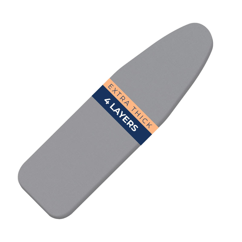 Ironing Board Cover and Pad Extra Thick Heavy Duty Padded 4 Layers, Silver Coated Ironing Board Cover, Non Stick Scorch and Stain Resistant Standard Size 15x54 Inch with Elasticized Edges Gray - NewNest Australia