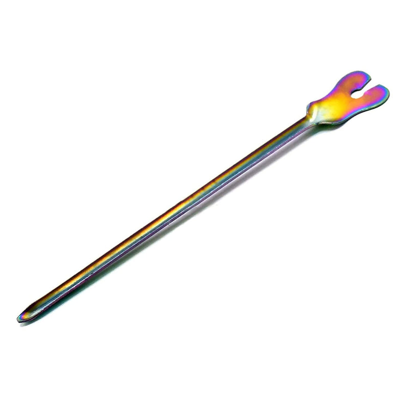 G.S Multi Titanium Rainbow Color Grooved Director - "Butterfly Probe", Length 14.5 cm Best Quality