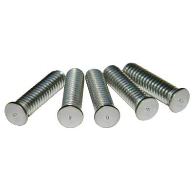 1/4"-20 x 3/4" Flanged CD Weld Studs, 18-8 Stainless, 100 Pack | Capacitor discharge welding studs for CD stud welder guns. Corrosion resistant. Weldable fasteners for metal fabrication. 1/4"-20 x 3/4" Stainless Steel 18-8