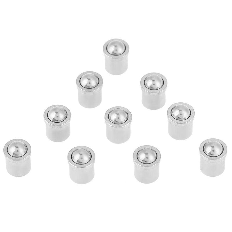 Ball Plunger, 10pcs 304 Stainless Steel Push Fit Ball Spring Plunger 5mm x 6mm Body