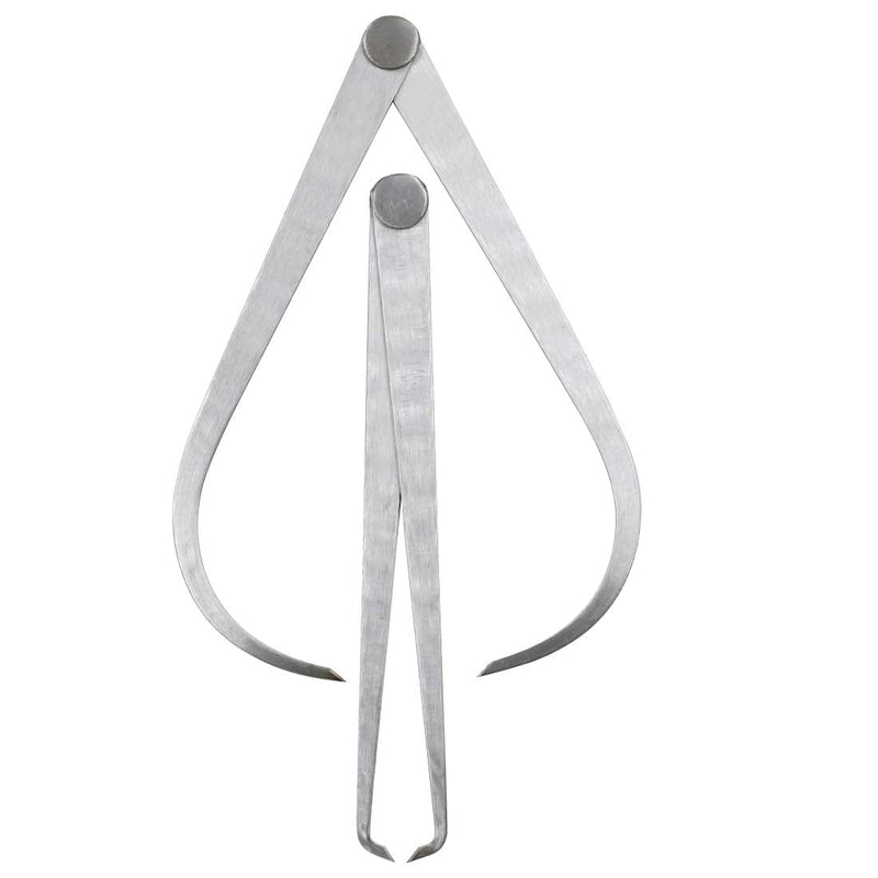 Yoohey 8" Stainless Steel Inside Outside Caliper Set Bent-Leg and Straight-Leg Inside Outside Caliper Tools Set for Measuring Pottery Clay Ceramic Sculpture 1Pair 8"