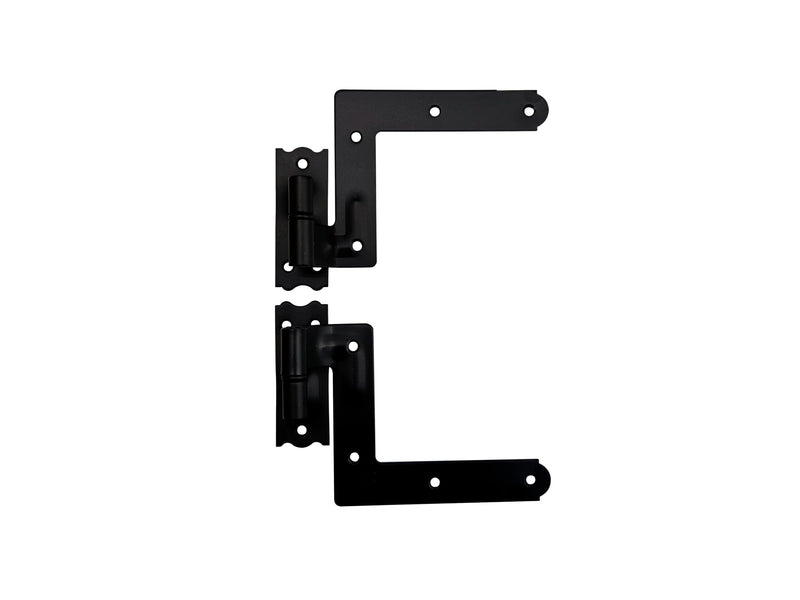 QCAA Steel Blind Shutter Hinge for Wood Frame & Brick, 1-1/16", Power Coated Black, 2 Pack (1 Pair), Made in Taiwan