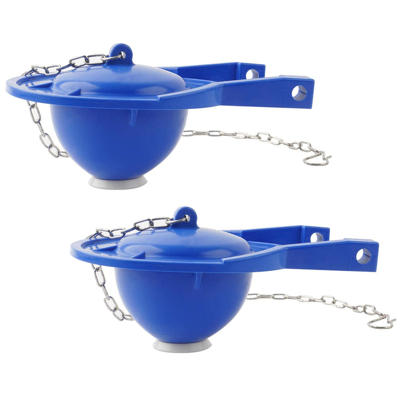 Hibbent 2 Pack Large 3-Inch Toilet Flapper Replacement Compatible with TOTO flapper Model THU140S- Oversized Sealing and Easy to Install- Blue