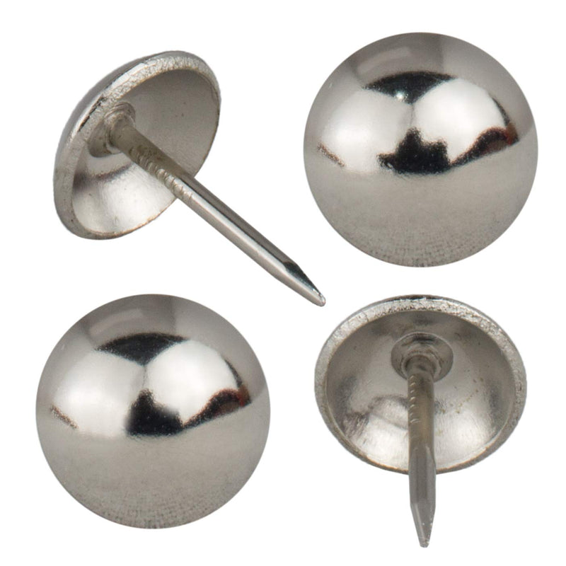 Head Size : 3/8" Upholstery Tacks, Furniture Pins, Decorative Nails - 250Pcs/Box, Bright Nickel - DX0595NI 3/8" - Bright Nickel