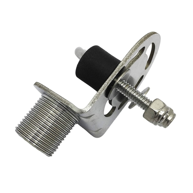 MARINE CITY Rail Mount Antenna Bracket, 304 Stainless Steel with Nylon Clamp, Corrosion Resistant, Fits 7/8” to 1-1/4” Tubes, for RVs, Boats, Yachts, Marines (Pack of 1)
