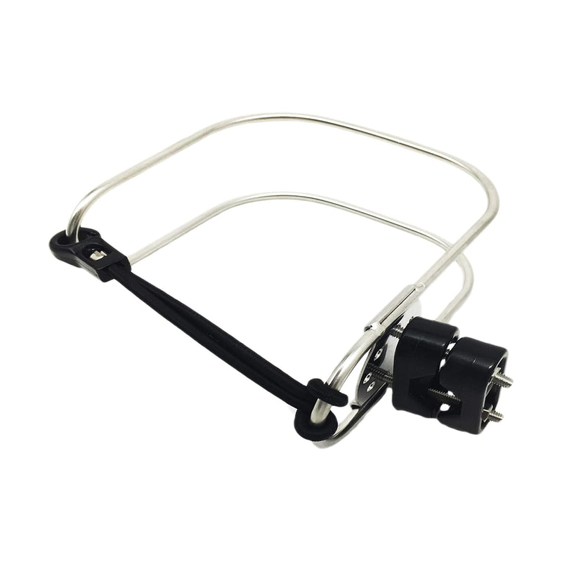 Marine City Life Ring Holder, 304 Stainless Steel with Elastic Cord – Horseshoe Bracket Life Ring Holder for Boat and Yachts