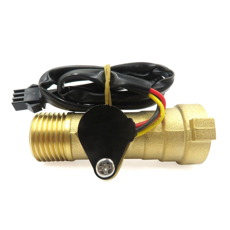 G1/2" Water Flow Sensor Thread Male to Female Brass Switch Hall Effect Liquid Flowmeter Fluidmeter Counter BSP 1-30L/Min（66 mm in Total Length） G1/2" Male to Female 66 mm