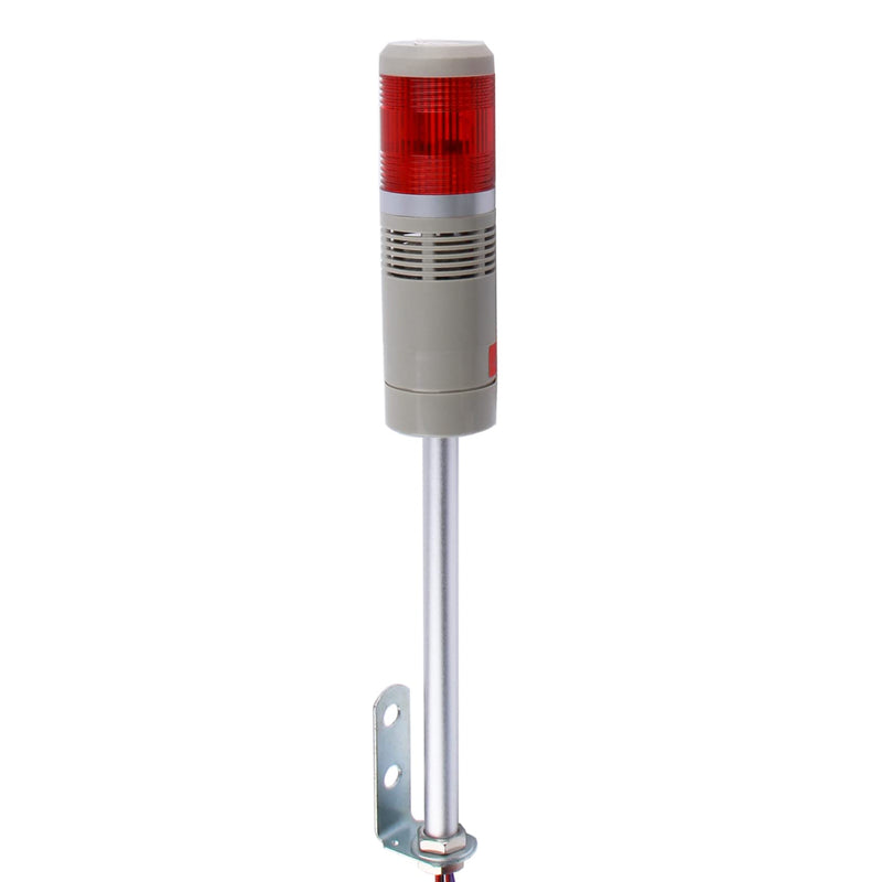 LUBAN Industrial 1-Layer Stack LED Warning Light with Buzzer for Safety, DC 12V 12V with Buzzer