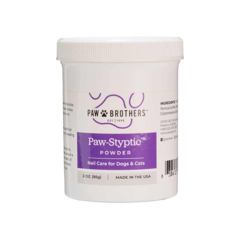 RYAN'S PET SUPPLIES Paw Brothers Nail Care Paw-Styptic Powder for Dogs and Cats Nails, Powder Stops Bleeding Fast, from Nail Clipping and Minor Cuts, 3 Ounces 3 oz - PawsPlanet Australia