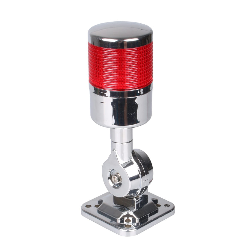 110V to 220V LED Stack Tower Lights, Industrial Warning Lights, Andon Lights, Column Signal Tower Indicator Lamp Beacon, Continuous/Flashing Light Switchable, 1 Layer (Without Buzzer) Red AC 110 to 220V
