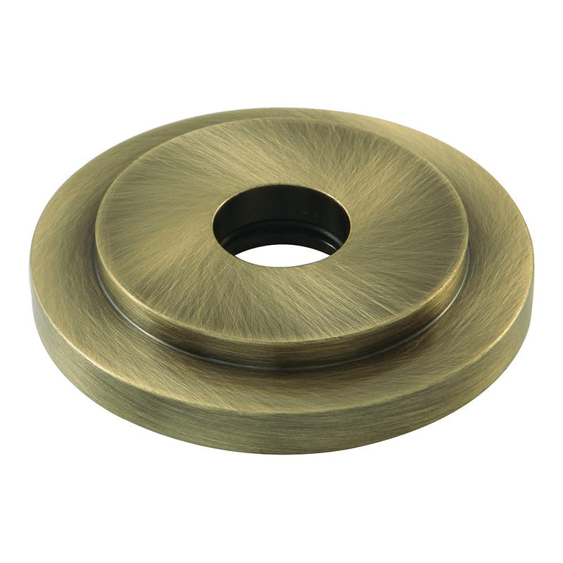 Kingston Brass FLEURO3 Heavy Duty Round Solid Cast Brass Shower Arm Flange in Antique Brass 3 x 3 x 0.5