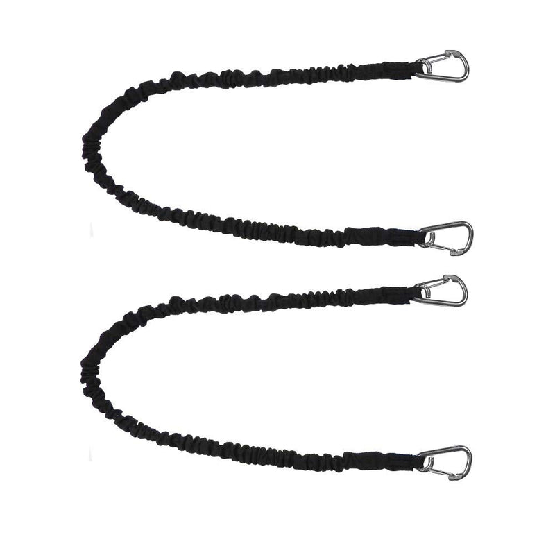 Extreme Max 3006.2888 BoatTector High-Strength Line Snubber & Storage Bungee, Value 2-Pack - 36" with Medium Hooks, Black