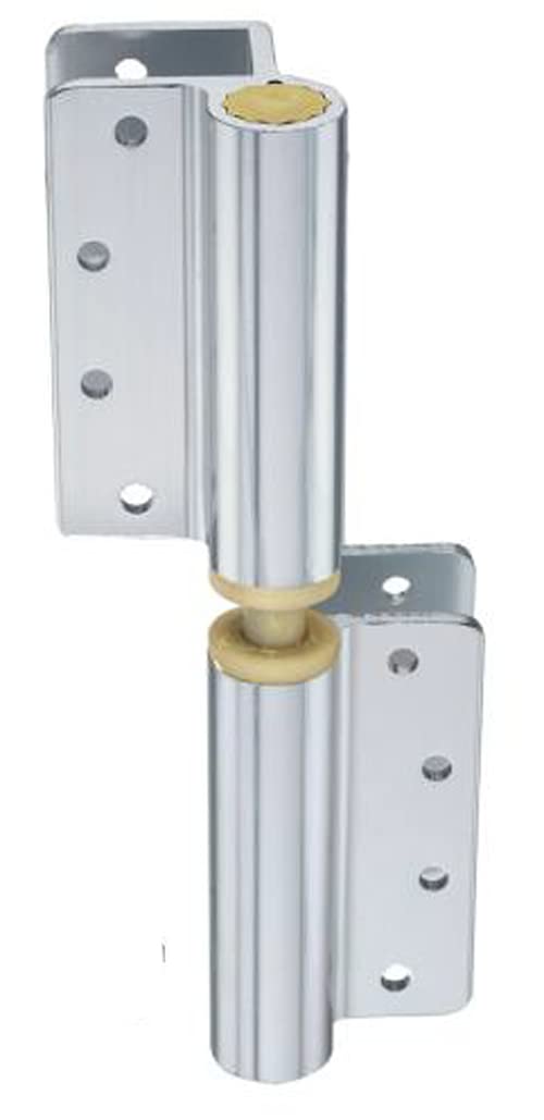 Aluminum Wrap-Around Hinges for Toilet Partition Door, 1 Pair for 1 in. Door & 1 in. Pilaster, Bright Anodized Finish