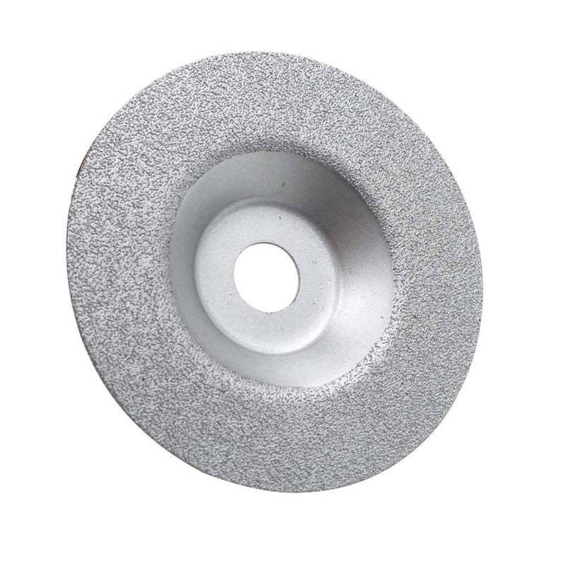 4 Inch Diamond Grinding Cup Wheel for Granite Marble Iron Steel Masonry Convex Vacuum Brazed Grinding Disc Fits 5/8 Inch Arbor