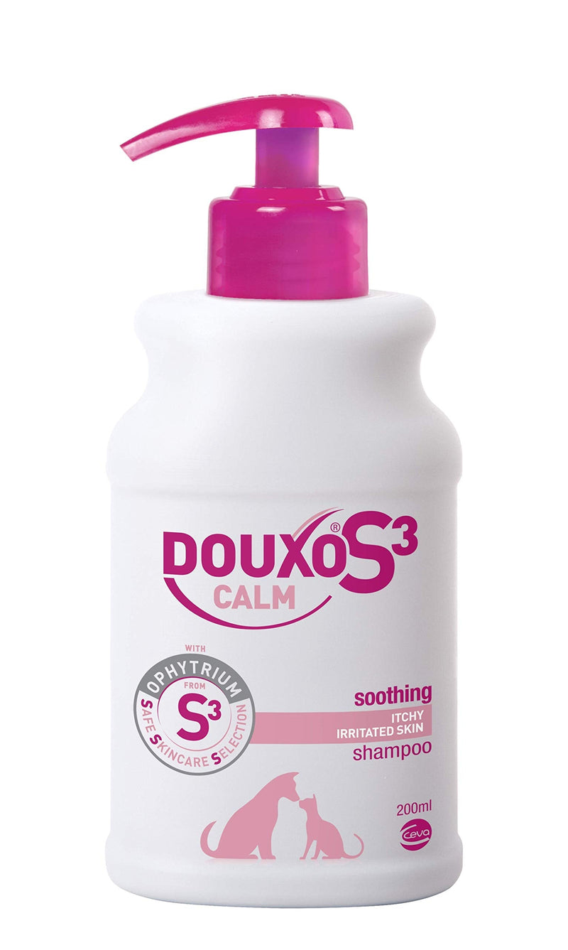 DOUXO S3 Calm Itch Relief Dog and Cat Shampoo - Hypoallergenic Fragrance - for Itchy or Irritated Skin - Veterinary Recommended and Clinically Proven - Safe Skincare Selection - 200ml - PawsPlanet Australia