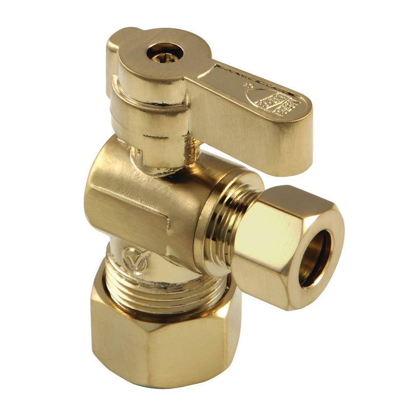 Kingston KF5330BB Quarter-Turn Angle Shut-Off Valve, Brushed Brass