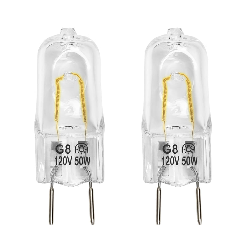 Belleone Light Bulb Fit for GE Microwave Oven - 120V 50W Halogen Light Bulb Lamp Compatible with GE Over The Range Microwave Hood, Kitchen Over Stove Light Surface, Replaces WB08X10057 WB08X10051