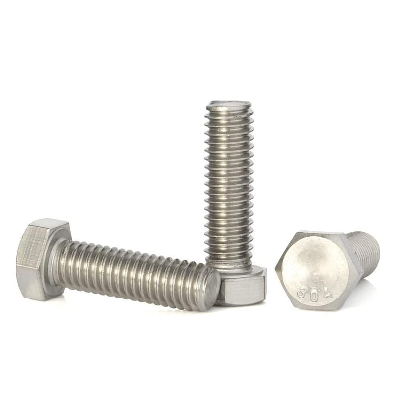 5/16-18 x 2" (1/2" to 4-1/2" Available) Hex Head Screw Bolt, Fully Threaded, Stainless Steel 18-8, Plain Finish, Quantity 20 5/16-18 x 2" (20 PCS)