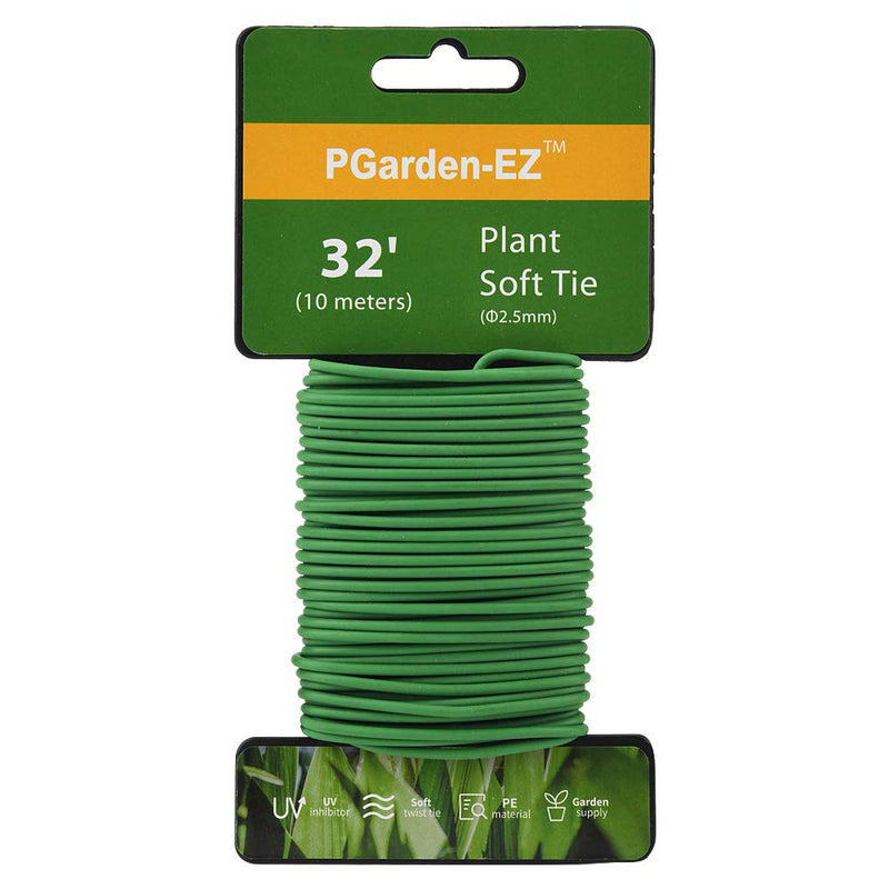 Plant Ties - 32.8ft Soft Twist Ties Green TPR Garden Ties Supply, for Supporting Plants Tomatoes Office Home Organizing 32.8 feet/10 Meters