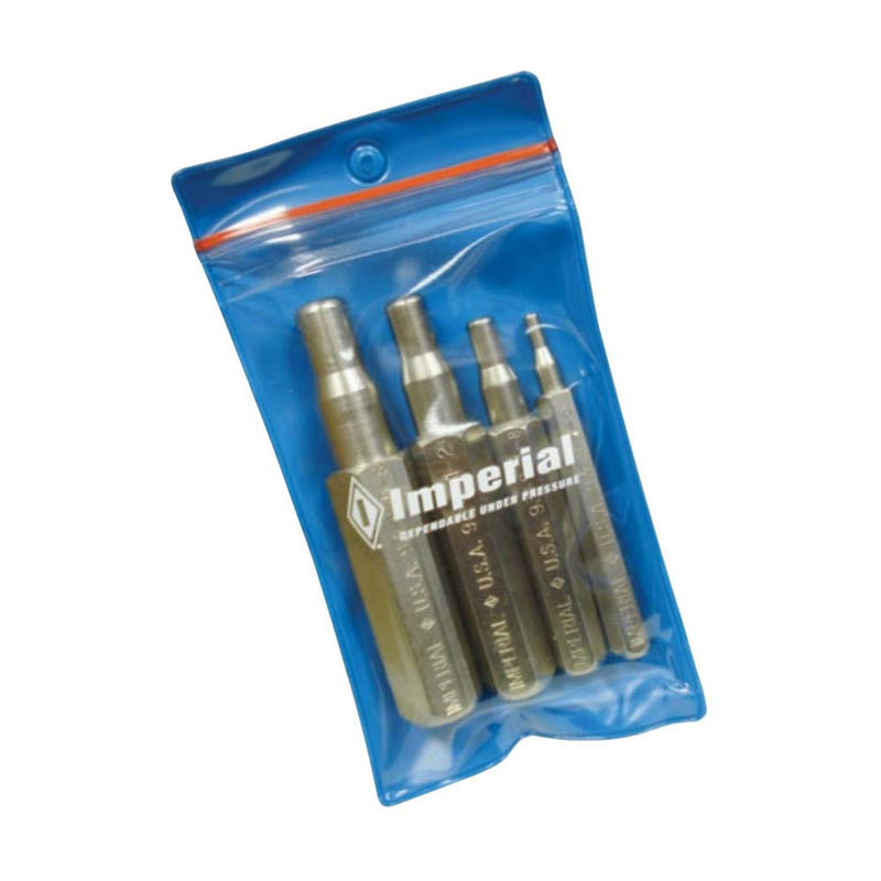Imperial Tool 193SSP Swage Punch Set, Swaging for 1/4", 3/8", 1/2", and 5/8" 4 Piece Kit