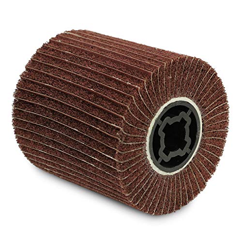 BHA Interleaf Flap Wheel Abrasive Drum, 4" x 4" with 3/4" Quad Keyway (80 Grit) 80 Grit