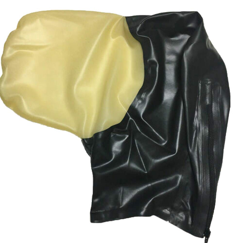 Latex Hood with Sealed Breathing Bag for Experience Suffocation Rubber Mask Cosplay X-Large