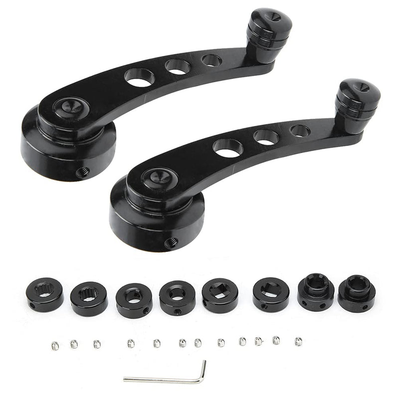 for yj Window Crank Window Crank Handle Kit,3in Black CNC Aluminum Alloy Window Winder Crank Fits for Chevy