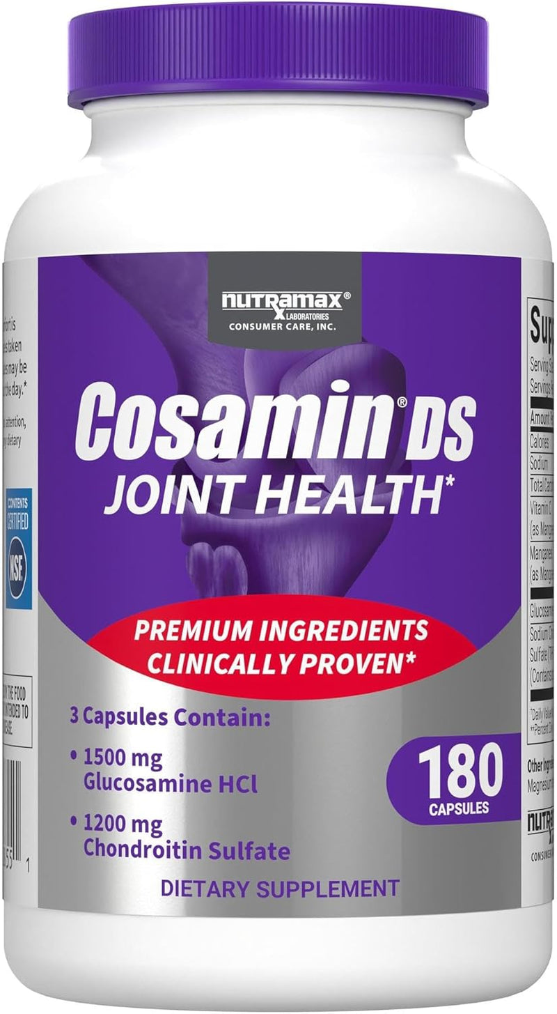 Cosamin DS #1 Researched Glucosamine & Chondroitin Joint Health Supplement, 180 Capsules