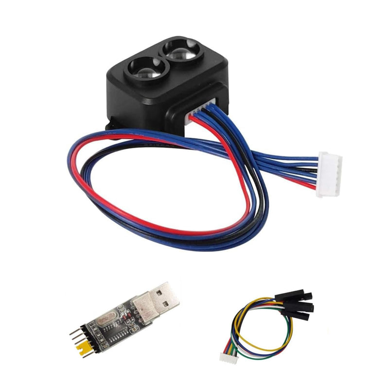youyeetoo TF-Luna Lidar Sensor Kit, with 1x USB-TTL Adapter 1x Dupont Line, 0.2-8m Measurement Range Distance, Support Raspberry Arduino STM32 MCU for Drone Industrial Sensing Robot Smart Home