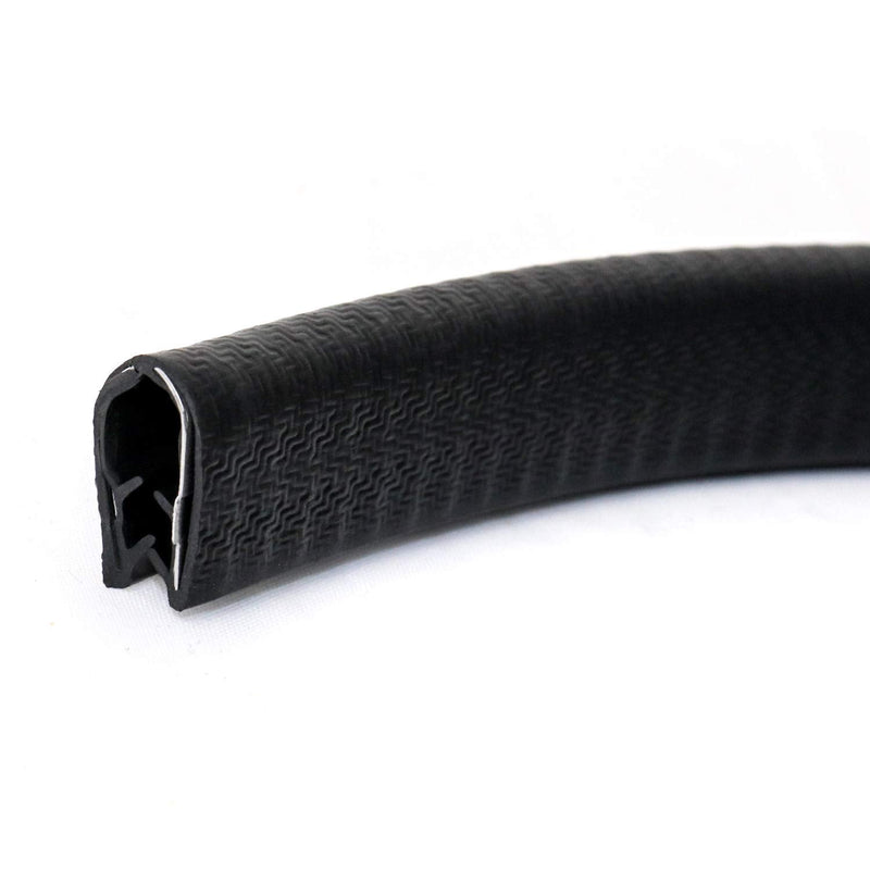 QWORK Black Edge Trim Large,1/4" Fits Edge (10 Feet Length) 10 feet