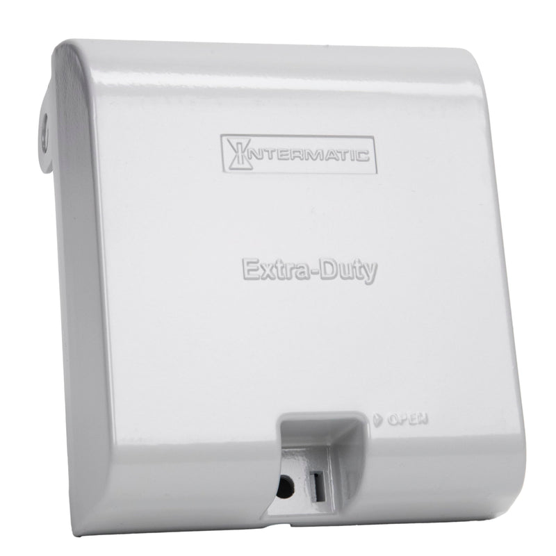 Intermatic WP1030MXD Extra-Duty Weatherproof Outdoor Outlet Cover - 3-1/8" Deep Dual Gang - Die Cast Construction for in-Use Protection