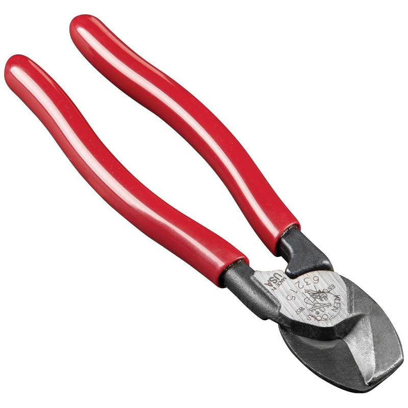Klein Tools 63215 Cable Cutter, Made in USA, High-Leverage 6.5-Inch Compact, Forged From US Made Steel, Ideal for Cutting Aluminum and Copper Cable Compact Cutter