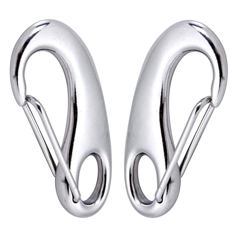 Abimars 4 inch Heavy Duty Rope Connector Spring Snap Hook, Large 316 Stainless Steel Boat Hooks, Load Capacity 1000lbs, Marine Grade Anchor Clips for Rope (2 Pack)