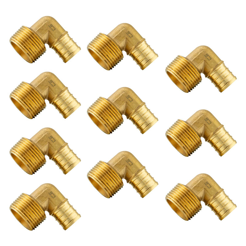 10-PACK EFIELD Pex 3/4"x3/4"Male NPT Threaded Elbow(PEX1807097-10) 3/4"x3/4"(Pack of 10)