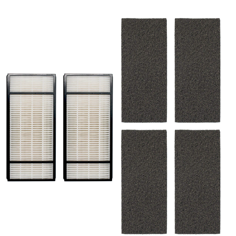 Fette Filter - Air Purifier Filter and Pre-Filter Compatible with Honeywell True HEPA Filter H HRF-H1, HRF-H2 & Filter B HRF-B1, HRF-B2 -(2 HEPA and 4 Pre-Filters)
