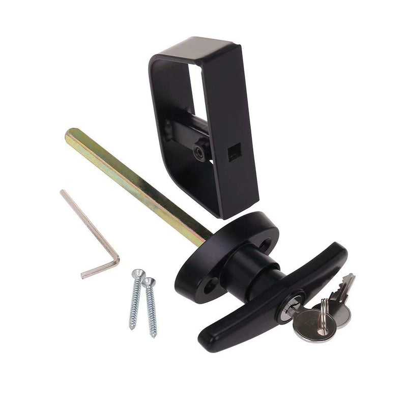 6" T-Handle Lock kit Shed Door Lock with samed Keys and Screws Playhouse & Chicken Coop Door Lock 6" T-Handle 1kit