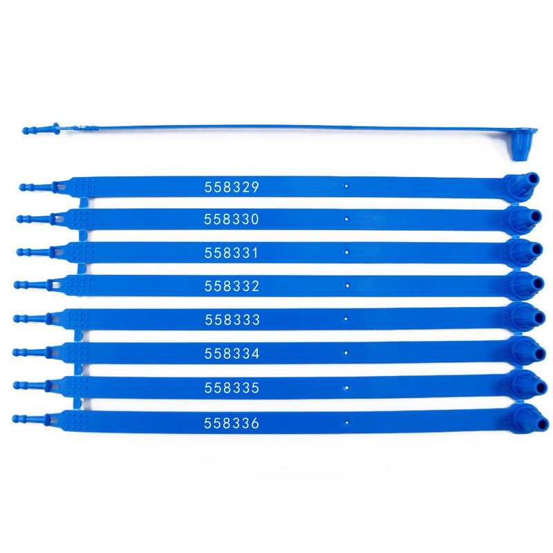 100 Plastic Trailer Seals Plastic Truck Seals Tamper Proof Seals High Security Shipping Tags Numbered Security Seals Container Seals Plastic Seal Tag (Blue) 100 Blue