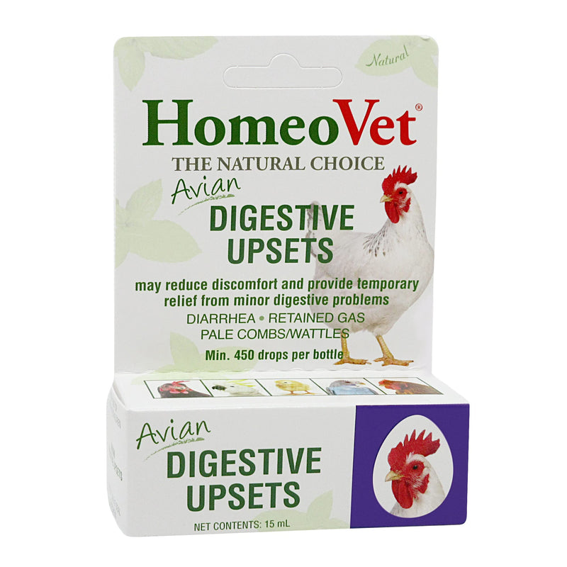 HomeoPet Avian Digestive Upsets, Safe and Natural Digestive Support for Poultry and Pet Birds, Bird Supplement, 15 Milliliters - PawsPlanet Australia