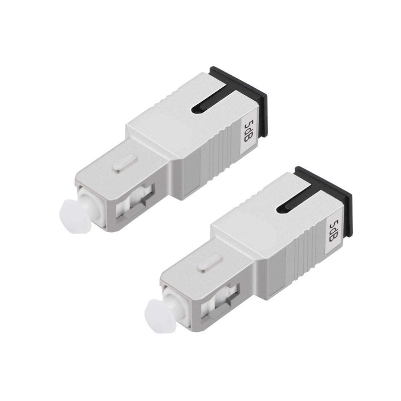 FLYPROFiber- 5dB SC Attenuator, SC/UPC Single Mode Fixed Fiber Optic Attenuator, SC Male to Female, 5dB-2pack 5db/SC 2