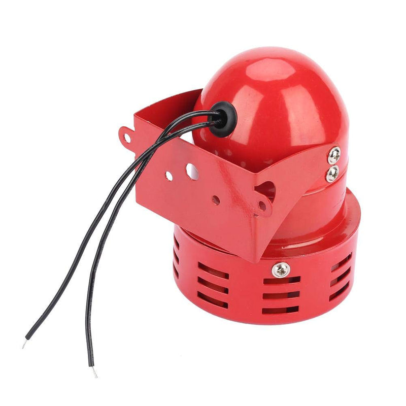 220V 120dB MS-190 Mini Metal Motor Alarm Industrial Sound Alarm Buzzer Electrical Guard Against Theft Continuous Sound, Red