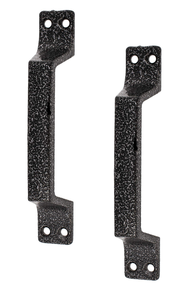 Stainless Steel Pull Handle - Pack of 2 - Heavy Duty Farmhouse Door Black Handle - Utility Metal Gate Pulls Handles Outdoor