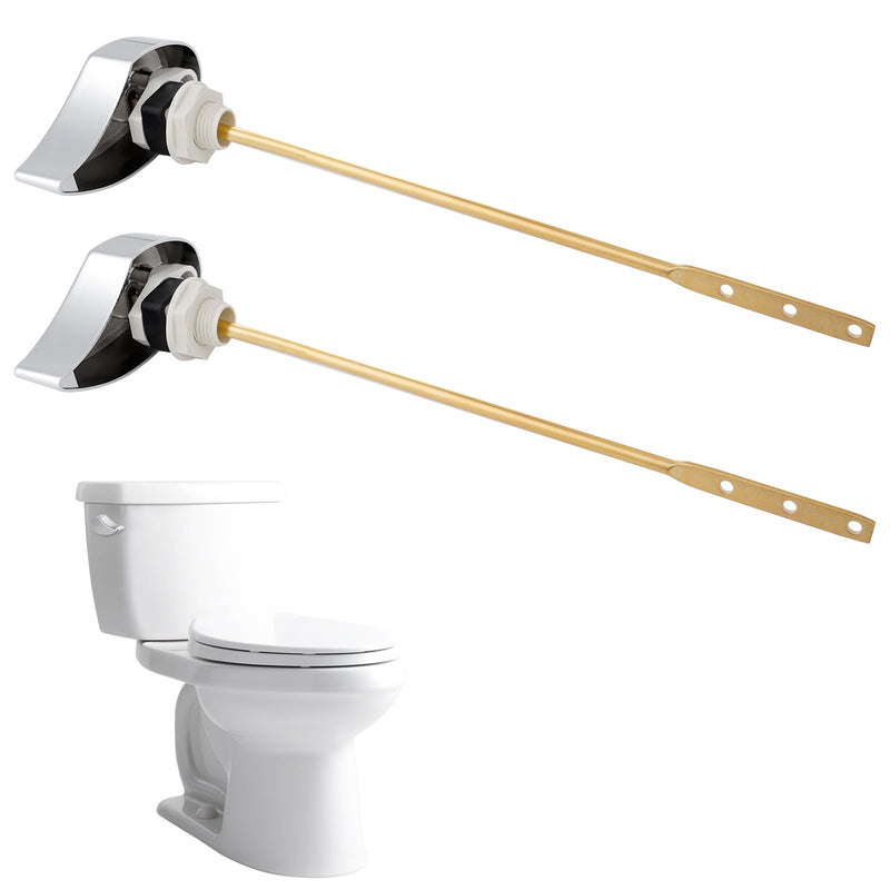 Hibbent 2 Pcs Side Mount Toilet Handle Replacement, Toilet Parts, Chrome