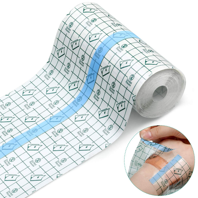 Transparent Dressing Adhesive Bandage Waterproof Bandage Clear Adhesive Bandages Stretch Tape for Tattoos Swimming (6 Inch x 5.47 Yard) 6x196.92 Inch (Pack of 1)
