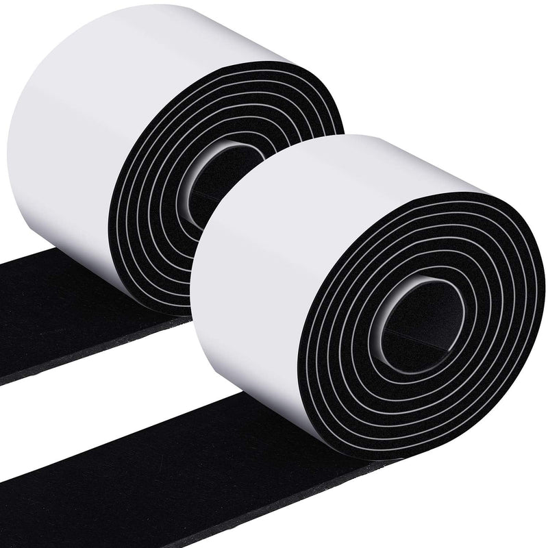2 Packs Felt Strips with Adhesive Backing Non Slip Felt Furniture Pads Adhesive Felt Roll Felt Tape for Protecting Hardwood Floors Chair Wall Protector(120 x 2 x 0.12 Inch, Black) 120 x 2 x 0.12 Inch