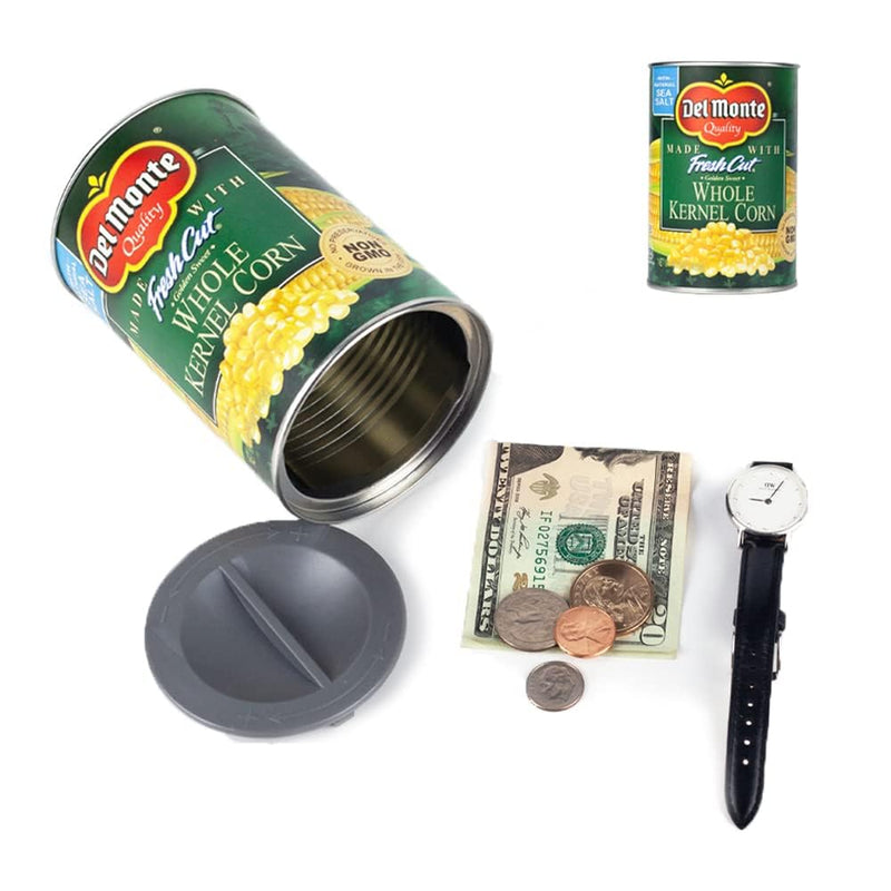Fake Can Diversion Safe，Perfect for Hiding Storage Key，Cash ，Jewelry， Card，Coins-Keep Your Valuables Safe-Corn Classic